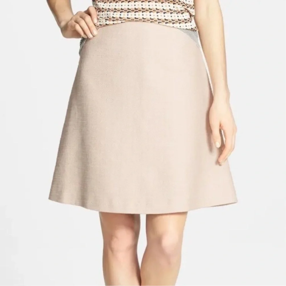 Tory Burch Denise A-line cream silk lined 8 zipper tweed textured mini skirt - Picture 15 of 15